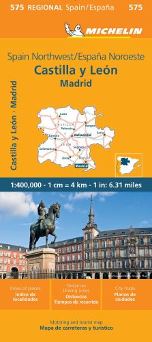 Espana Noroeste : Castilla y Leon, Madrid- Michelin Regional Map 575