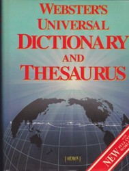Title: Websters Universal Dictionary and Thesaurus