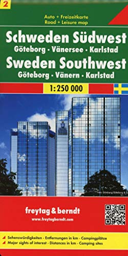 Sweden South West - Gothenburg - Vanersee - Karlstad Sheet 2 Road Map 1:250 000