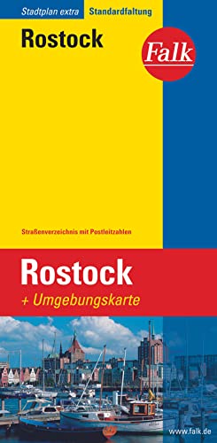 Falk Stadtplan Extra Standardfaltung Rostock 1:20 000: Straßenverzeichnis mit Postleitzahlen