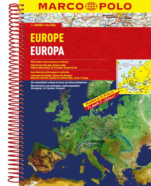 Europa Wegenatlas Marco Polo: Wegenatlas 1:200 000