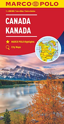 Canada Marco Polo Map: Wegenkaart Schaal 1 : 4.000.000