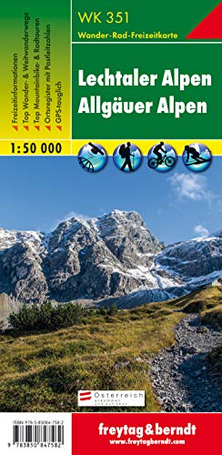 Lechtal Alps - Allgau Alps Hiking + Leisure Map 1:50 000