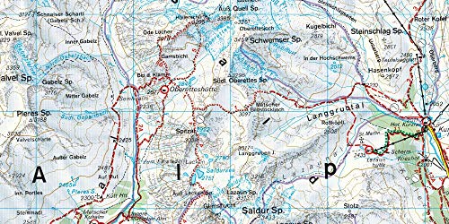 Vinschgau - Otztal Alps Hiking + Leisure Map 1:50 000