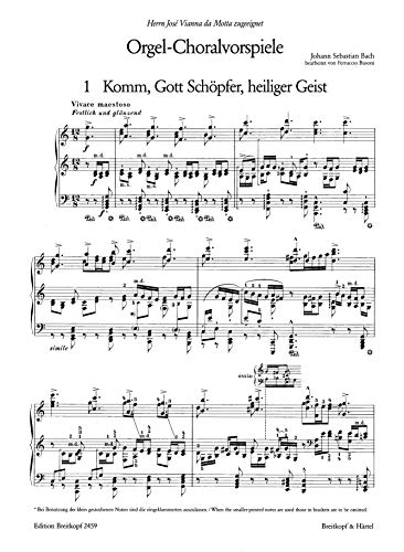 Chorale Preludes, Book 1 - (BWV 667, 645, 659, 734, 639, 617, 637, 705, 615, 665) - piano - (EB 2459)