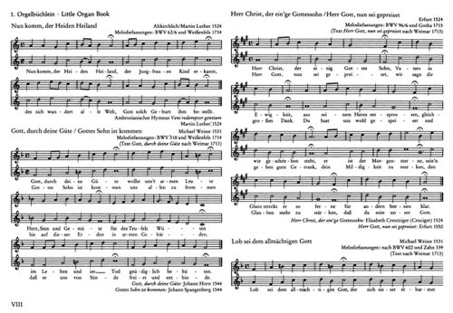 Orgelwerke 1: Orgelbüchlein / Sechs Choräle von verschiedener Art (Schübler-Choräle) Choralpartiten