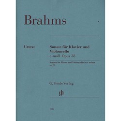 Sonata for Piano and Violoncello - op. 38 - E minor - revised edition - with marked and unmarked string part - ( HN 1134 ): revidierte Ausgabe
