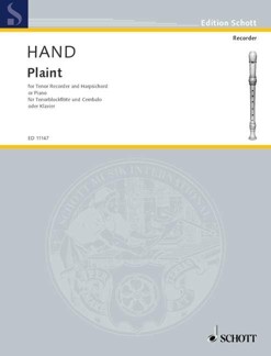 Plaint: tenor recorder and harpsichord (piano).