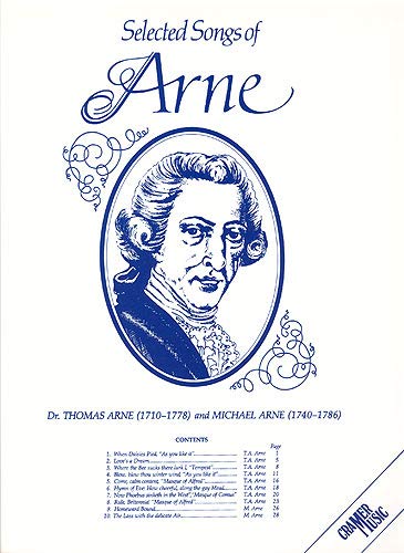 Thomas Augustine Arne-Thomas Arne: Selected Songs-Vocal and Piano-Vocal Album