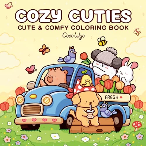 Coco Wyo - Cozy Cuties: Coloring Book for Adults and Kids
