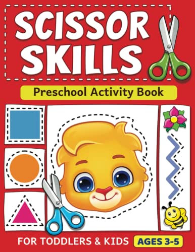 By Rv Appstudios Lucas And Friends - Scissor Skills Preschool Activity Book: Learn to Cut Lines, Shapes, Fruits, Animals | Fun Cutting & Coloring Book for Kids | Preschool Learning Activities for 3-5 Year Olds