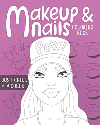 Makeup and Nails Coloring Book